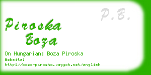 piroska boza business card